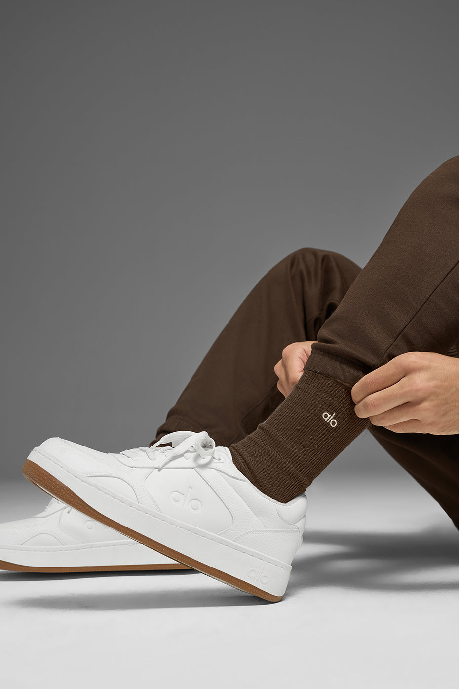Unisex Half-Crew Understated Sock - Espresso