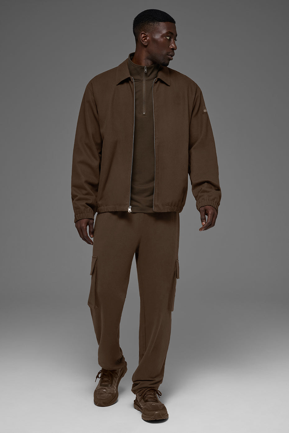 Cotton Canvas Coaches Jacket - Espresso