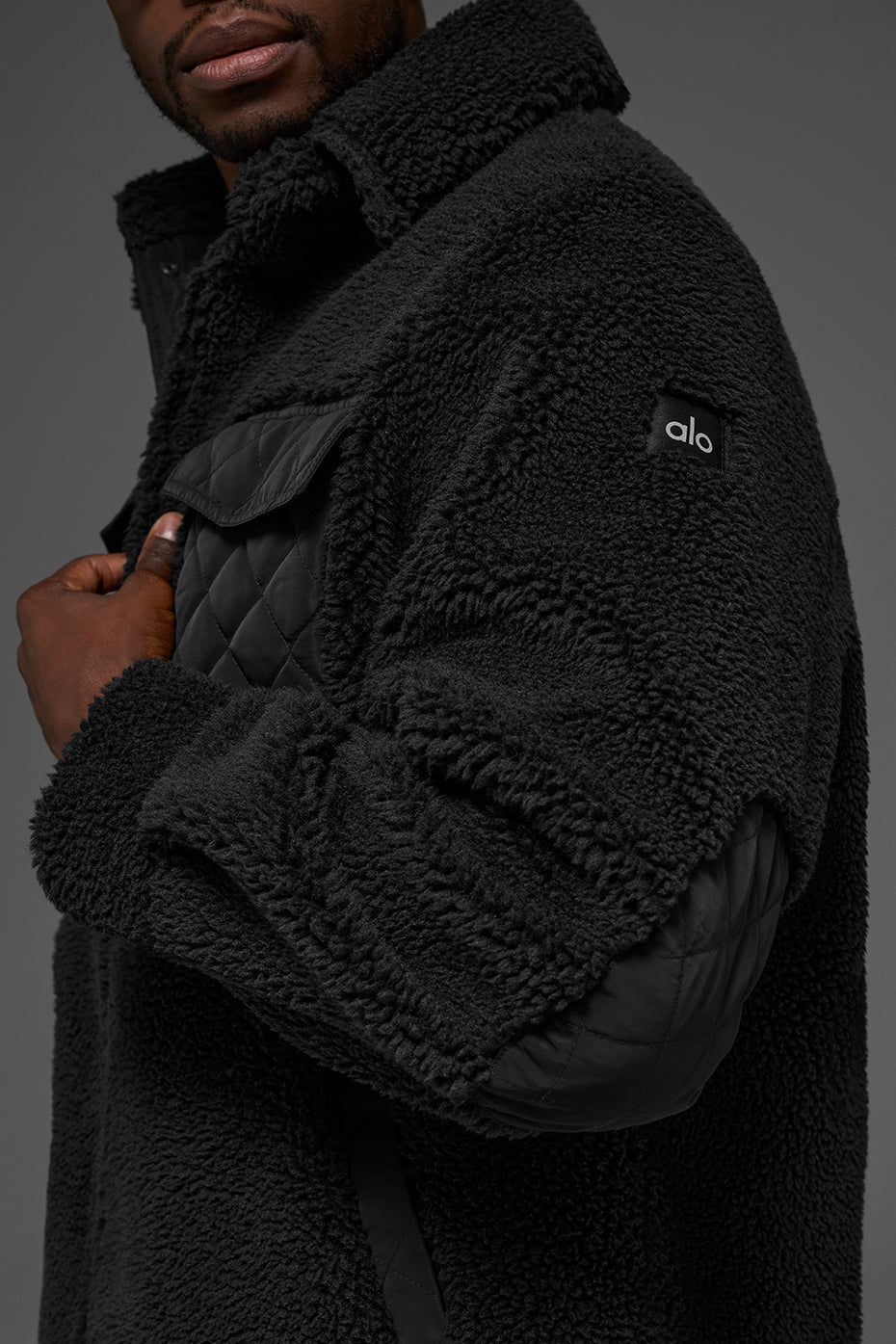 Sherpa Edge Shacket - Black