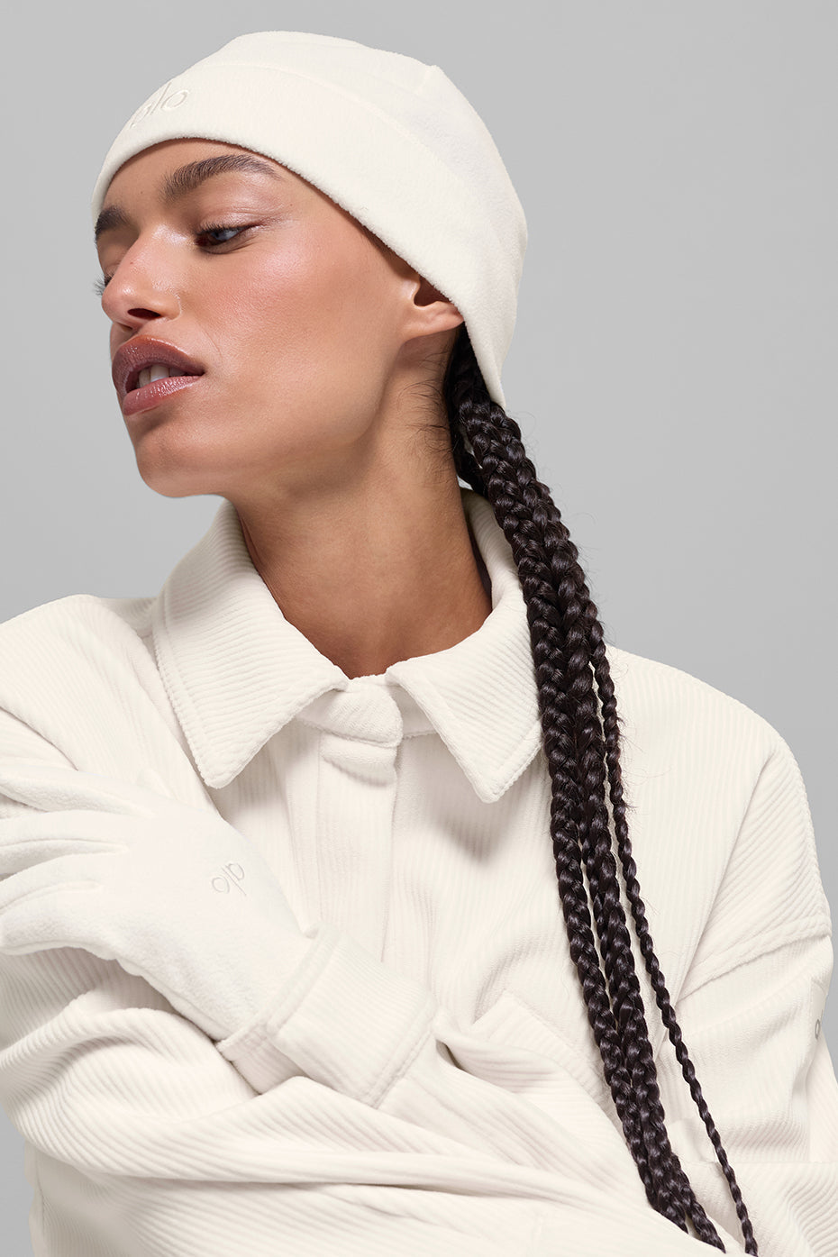 Performance Fleece Beanie - Ivory/Ivory