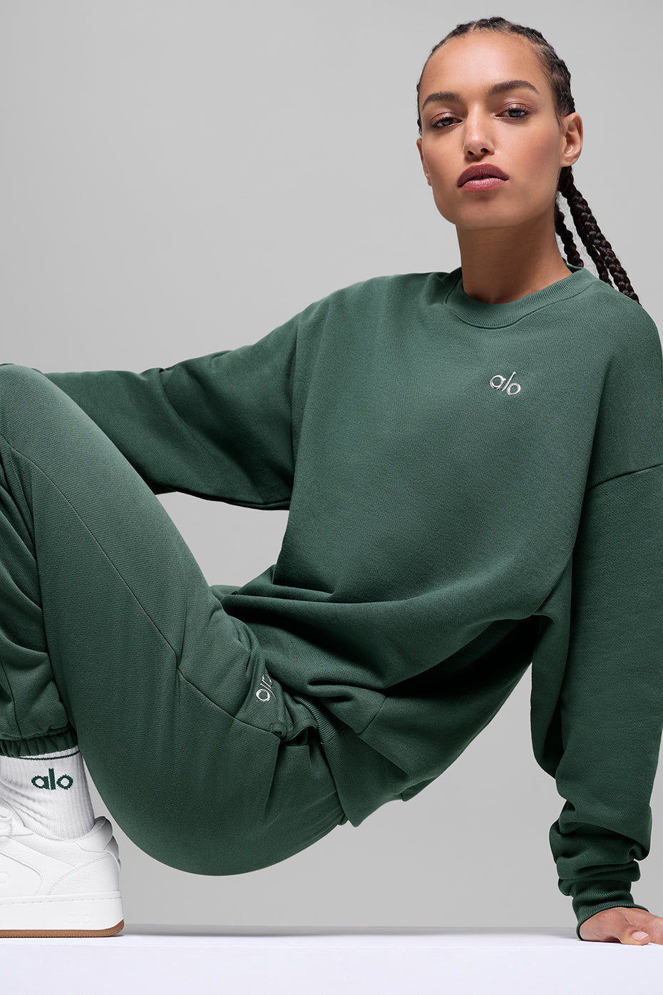 Accolade Crew Neck Pullover - Clover Green