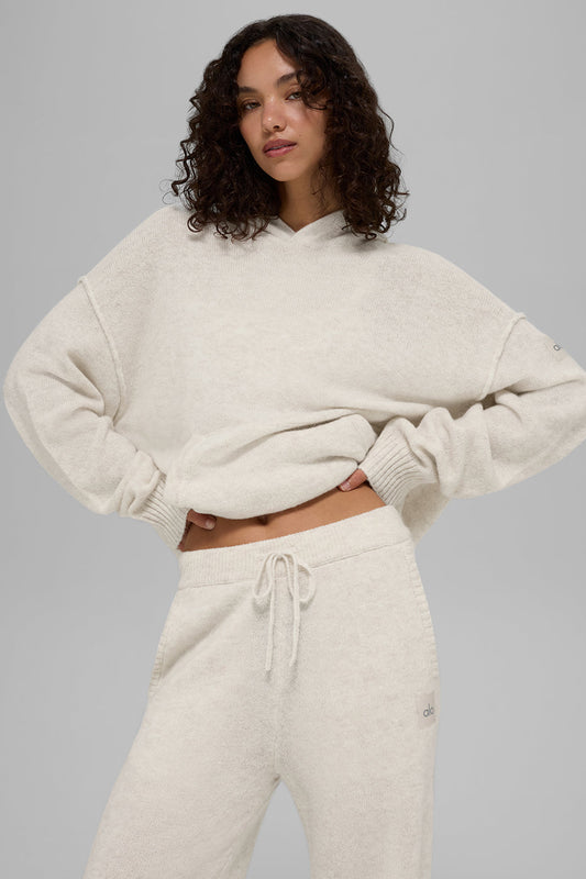 Wool Cashmere New Class Hoodie - Bone Heather