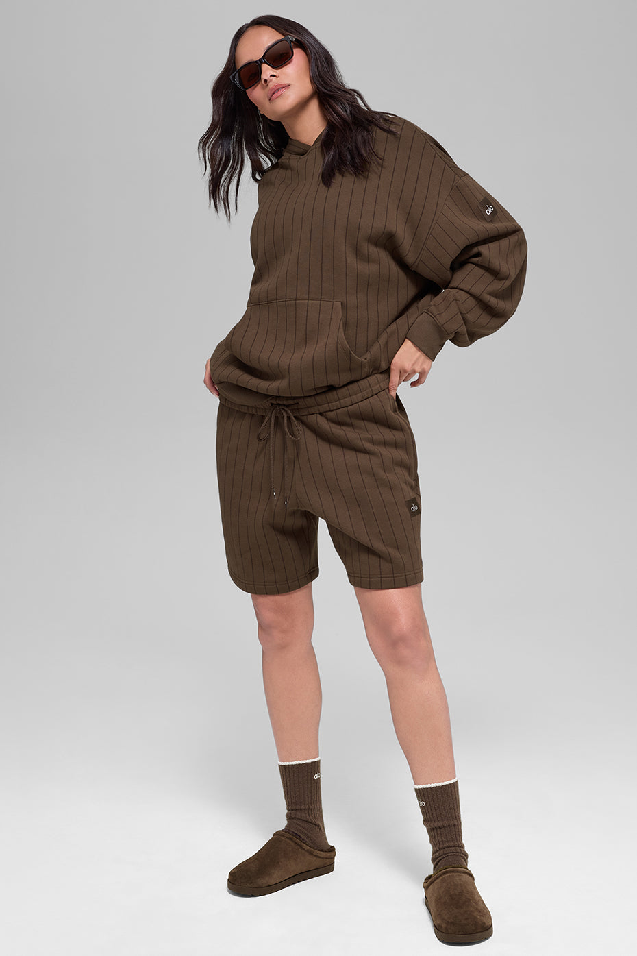 7" Pinstripe Short - Espresso Pinstripe