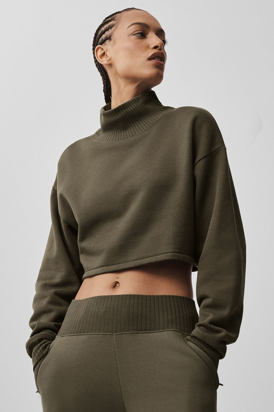 Cropped Serenity Coverup - Olive Tree