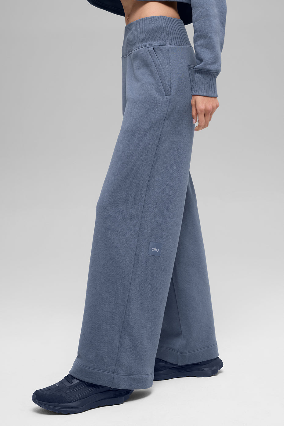 Serenity Wide Leg Sweatpant - Bluestone