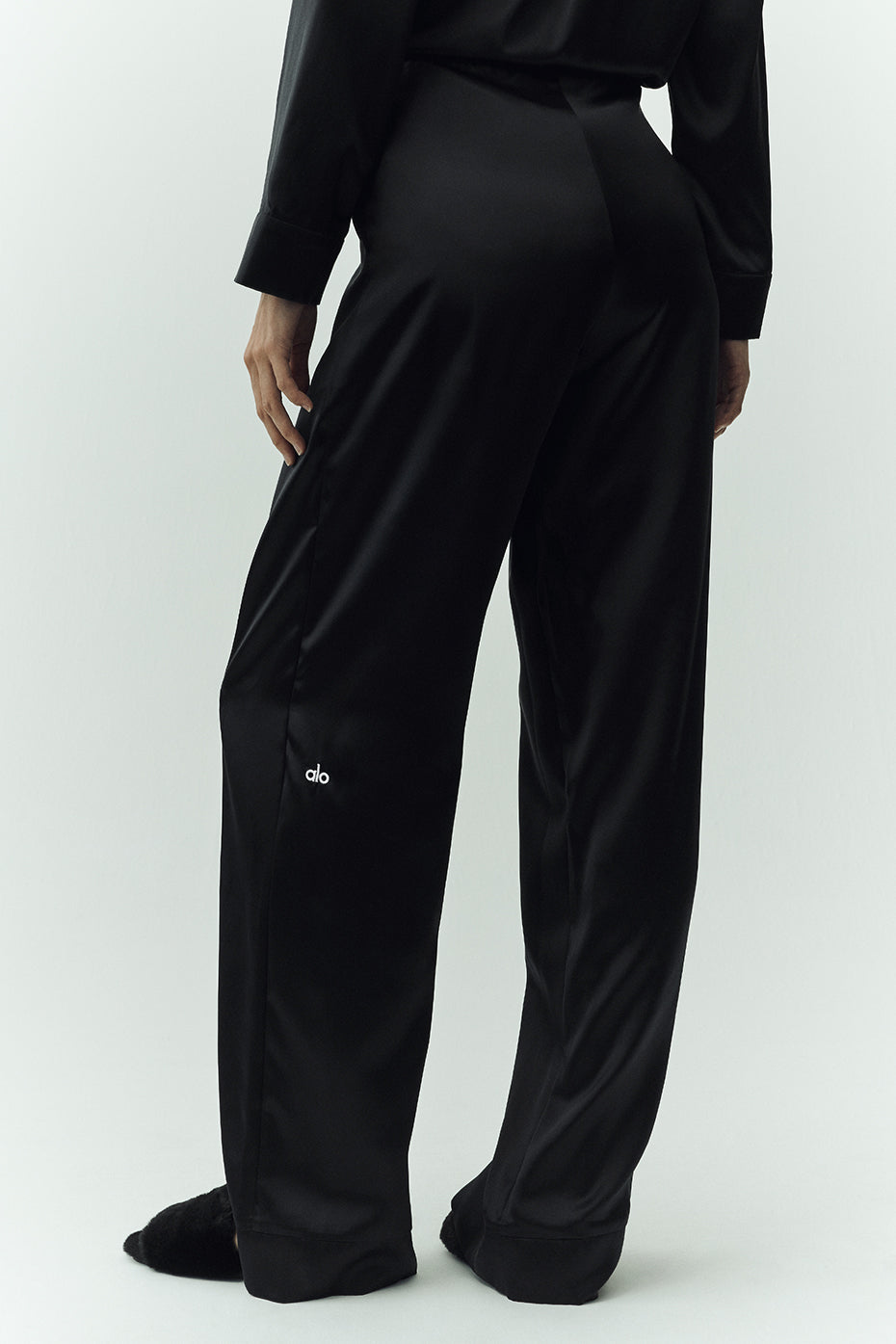 Silk Luminous Pant (Long) - Black