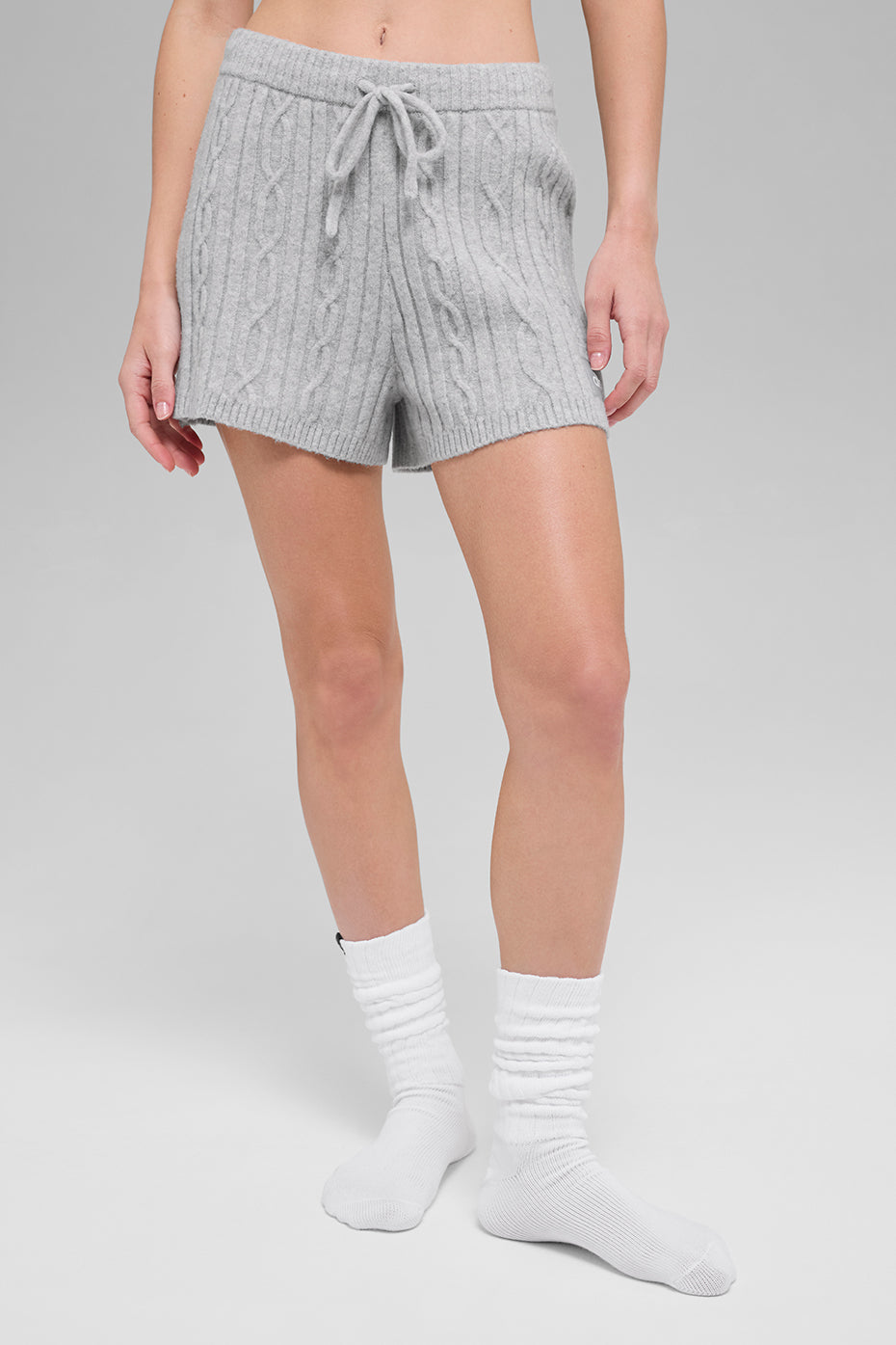 Cable Knit Winter Bliss Short - Athletic Heather Grey